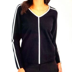 Anne Klein Contrast Seam Sweater
